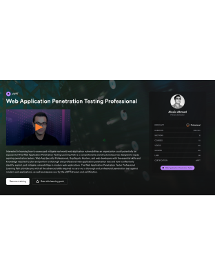Web Application Penetration Testing Professional